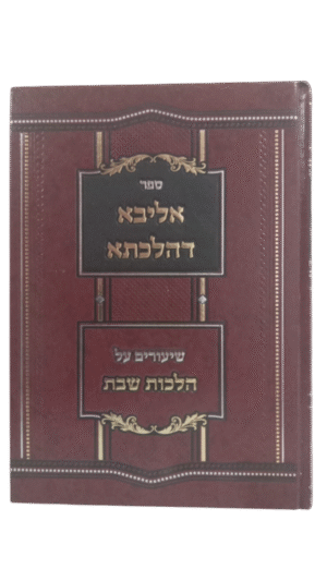 אליבא דהלכתא שיעורים על מסכת שבת חלק ב